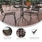 Flash Furniture Barker 23.5'' Bronze Square Tempered Glass Metal Table TLH-073A-1-BZ-GG - alternate 10